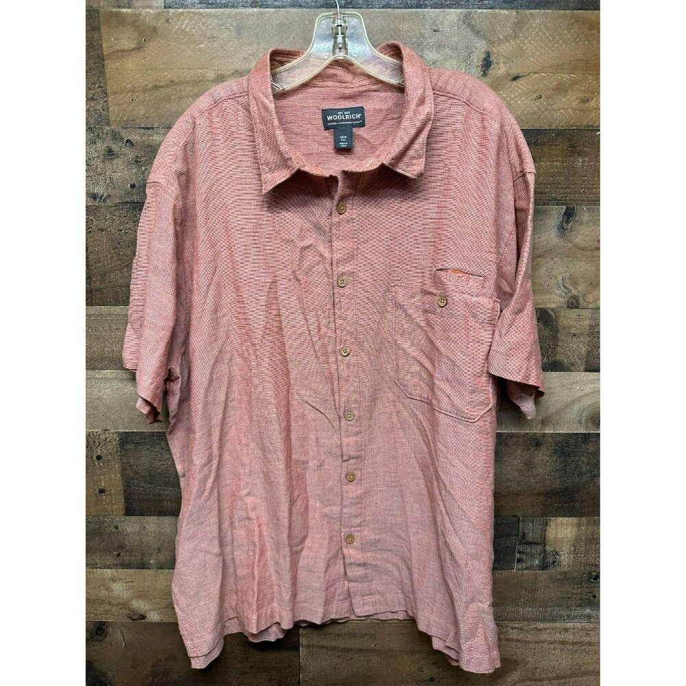 Woolrich Men's Short Sleeve Button Up Size XXL